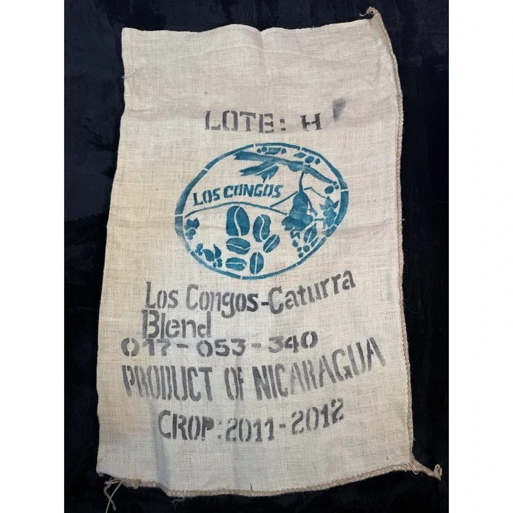 Momotombo Nicaragua Coffee Sack Burlap Bag 2011 2012 Farmhouse Decor